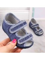 Chlapčenské domáce papuče sandále tmavomodré Nazo