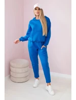 Zateplená súprava mikina + nohavice v chrpovo modrej farbe Zateplená súprava mikina + nohavice v chrpovo modrej farbe