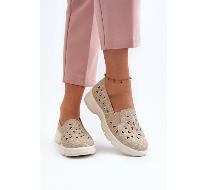 Dámské boty v béžové barvě model 21648197 - EVENTO