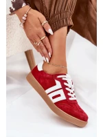 Sneakersy Sportovní Boty Semišové Červené model 21690652 - VINCEZA