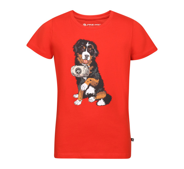 Detské bavlnené tričko ALPINE PRO SMALLO flame scarlet variant pa
