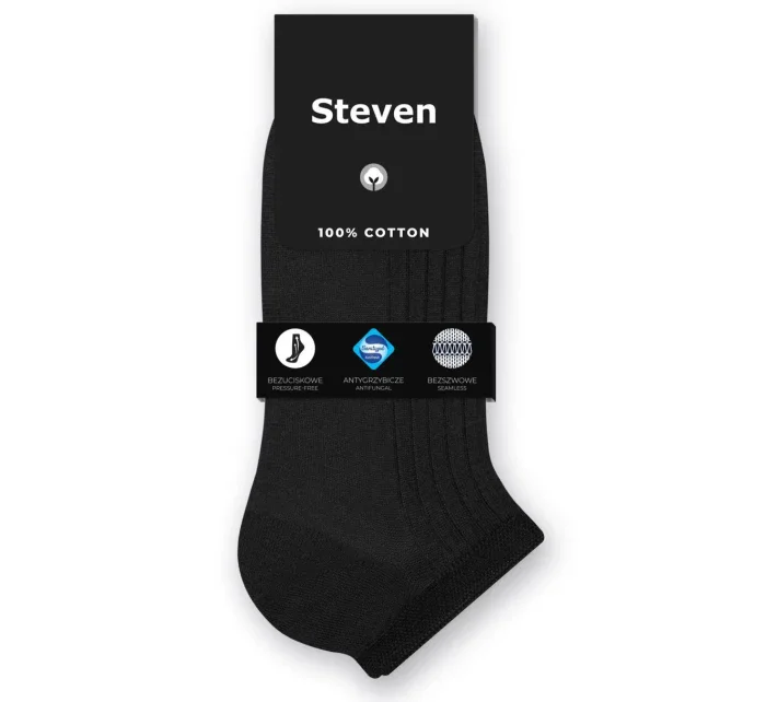 Pánské ponožky model 18049118 černá - Steven Pánské ponožky model 18049118 černá - Steven