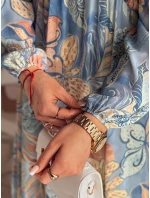 květinové maxi šaty světle modré Dstreet model 21986147 - FashionStreet