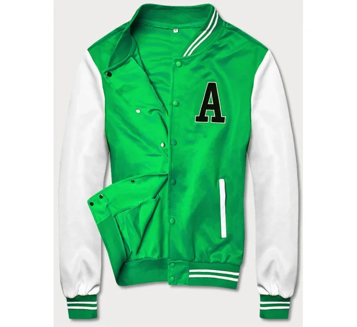 Zelená pánská baseballová mikina model 18406752 - J.STYLE Zelená pánská baseballová mikina model 18406752 - J.STYLE