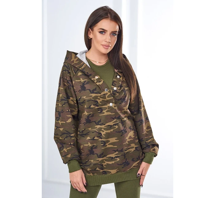 3dielna súprava Vresoviská blúzka, top a legíny hnedá + cappuccino