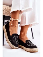 Prolamované Nazouvací dámské espadrilky Černá model 21588563 - S.Barski
