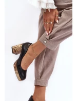 Kožené Lodičky  Černé model 21636004 - Laura Messi