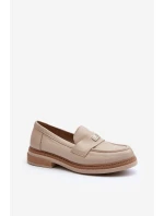 model 21648148 Dámské kožené mokasíny béžové - Zazoo