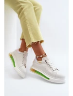 Sneakersy Damskie Skórzane GOE NN2N4029 Białe