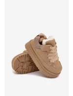 Dětské tenisky vyhřívané plyšovým kožíškem Béžové Mireen Dětské tenisky vyhřívané plyšovým kožíškem Béžové Mireen