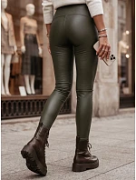 Dámske voskované legíny WAXED CHIC green FashionStreet UY1564 Dámske voskované legíny WAXED CHIC green FashionStreet UY1564