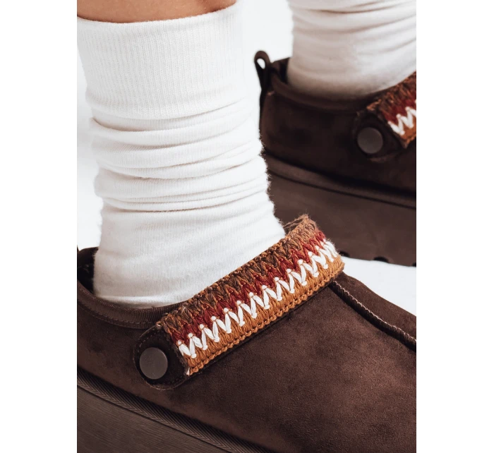 Dámske semišové hnedé snežnice FashionStreet ZY1178