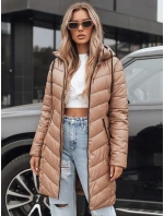 Dámská zimní dlouhá prošívaná bunda velbloudí barvy Dstreet model 22182497 - FashionStreet Dámská zimní dlouhá prošívaná bunda velbloudí barvy Dstreet model 22182497 - FashionStreet