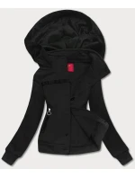 Čierna dámska krátka mikina na zips (AMG-63) Čierna dámska krátka mikina na zips (AMG-63)