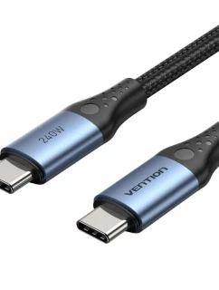 Kábel USB-C na USB-C Vention USB 2.0 5A 240W 1,5 m čierny
