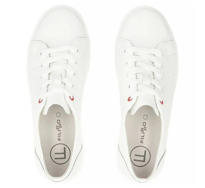 Dámské bílé kožené polobotky model 22116810 dámské - FILIPPO