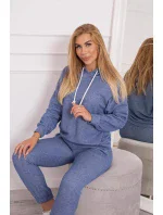 Džínsová mikina s kapucňou v sade