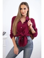 Bavlněná mušelínová košile model 21820381 - K-Fashion