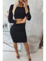 Súprava blúzky so sukňou čierna Súprava blúzky so sukňou čierna