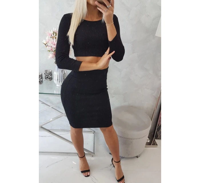 Súprava blúzky so sukňou čierna Súprava blúzky so sukňou čierna