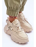 Buty Sportowe Sneakersy GOE MM2N4015 Beżowe