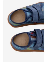Dětské domácí pantofle Barefoot  Canvas Modré model 22007257 - Froddo
