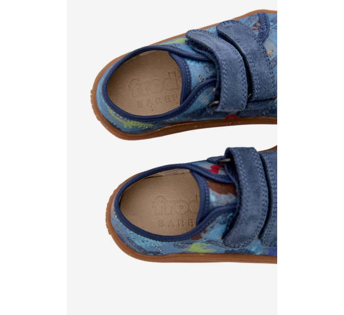 Dětské domácí pantofle Barefoot  Canvas Modré model 22007257 - Froddo