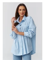 Košeľa s dlhým rukávom model 224102 Makadamia Košeľa s dlhým rukávom model 224102 Makadamia