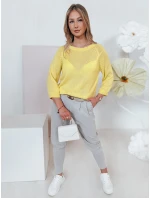 Dámsky oversize sveter SOFTICAN žltý FashionStreet MY2435 Dámsky oversize sveter SOFTICAN žltý FashionStreet MY2435