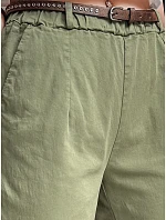 Dámské kalhoty chinos s páskem khaki Dstreet model 21986496 - FashionStreet