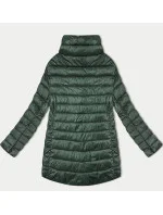 Dámska prešívaná bunda so stojačikom Minority tmavozelená (P3-6908-33)