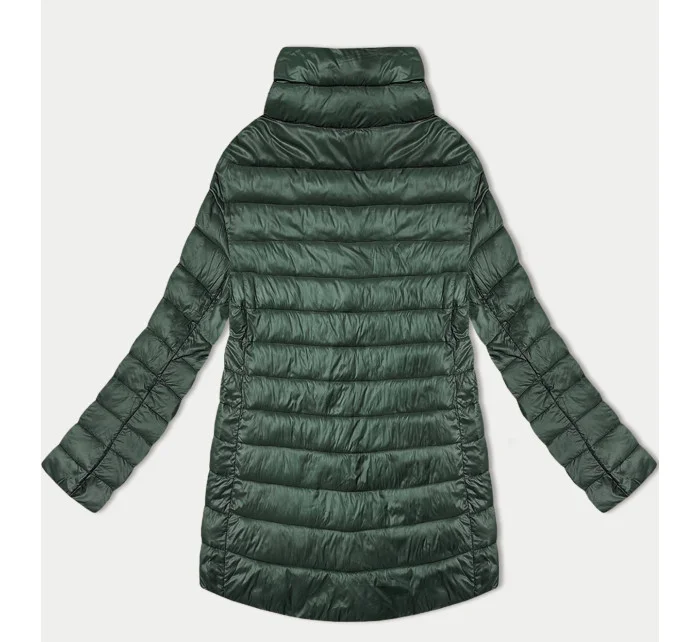 Dámska prešívaná bunda so stojačikom Minority tmavozelená (P3-6908-33)