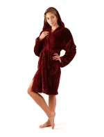 Dámsky župan Lilly extra s kapucňou 3/4 jedna veľkosť 3320 bordová - Vestis