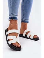 Klapki Damskie Z Rzepem Vinceza 17401 Białe