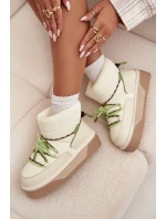 Śniegowce Na Platformie D.Franklin DFSH371015 Jasnobeżowe