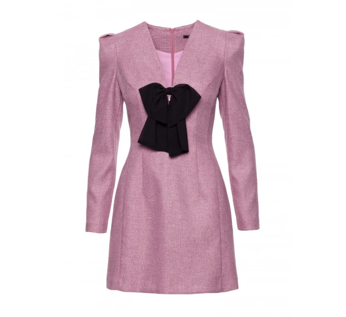 M869 Tvídové šaty s výstrihom do V - marsala M869 Tvídové šaty s výstrihom do V - marsala