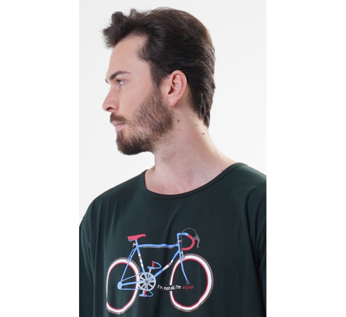 Pánska nočná košeľa s krátkym rukávom Old bike