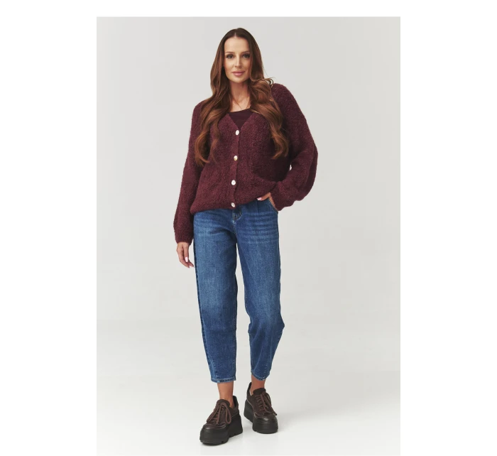 Sveter na gombíky model 219738 Makadamia