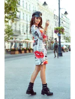 SOPHIE Pohodlné dámské oversize šaty s vzorem model 7922026 - numoco