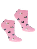 Členkové ponožky Cats ružové