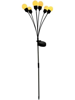 SOLÁRNA LAMPA TANCUJÚCA VO VETRE BIELE GULE 6 LED 75CM XXL