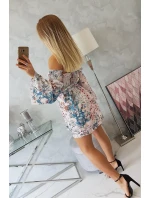 model 18746616 květinové šaty pudrově růžové - K-Fashion model 18746616 květinové šaty pudrově růžové - K-Fashion