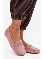 Dámské mokasíny Ploché Růžové model 22091868 - Boto