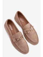 Dámské mokasíny béžové s přezkou Belinae