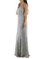 Společenské a šaty krajkové dlouhé značkové Paris šedé Šedá / XS  Paris model 15042638 - CHARM'S Paris