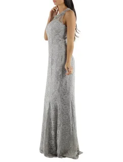 Společenské a šaty krajkové dlouhé značkové Paris šedé Šedá / XS  Paris model 15042638 - CHARM'S Paris