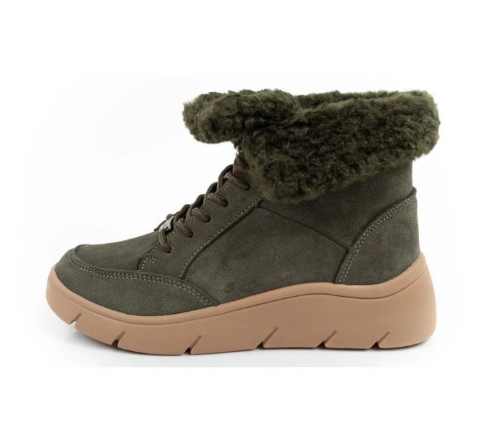 Dámska členková obuv F30232 1020 400Tmavo zelená s hnedou - Scholl