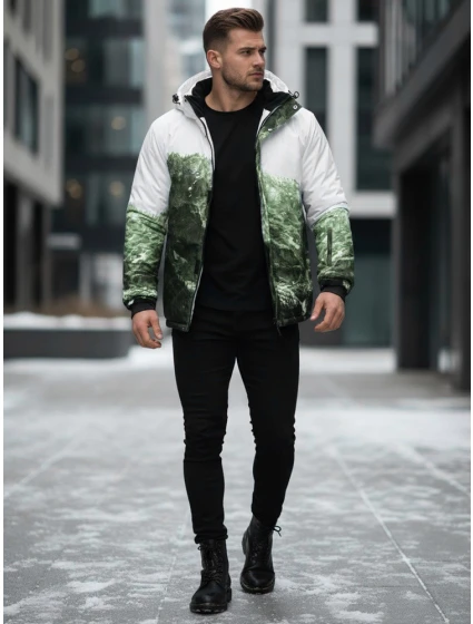 Pánská zimní lyžařská bunda zelená Dstreet model 21995669 - FashionStreet Pánská zimní lyžařská bunda zelená Dstreet model 21995669 - FashionStreet