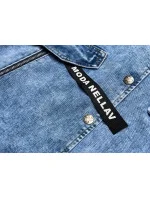 Světle modrá volná dámská džínová přes oblečení model 16996491 - P.O.P. SEVEN Světle modrá volná dámská džínová přes oblečení model 16996491 - P.O.P. SEVEN