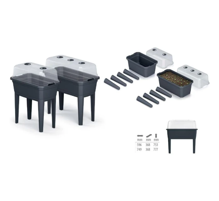 STOJACA SKLENENENÁ SADA RESPANA ECOLINE 74,6x77,7x36,8 cm ANTRACIT detské